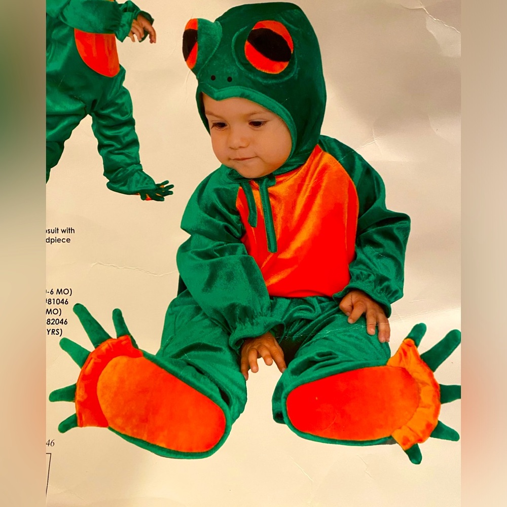 Frog Halloween Costume Size 0-6 Months